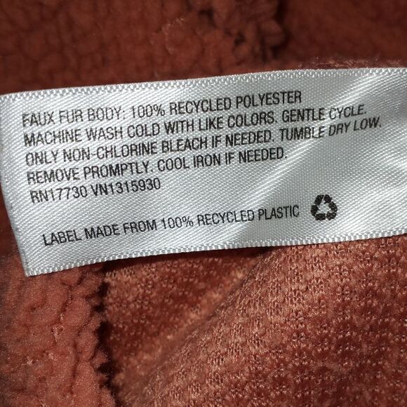 WILD FABLE ORANGE/PINK PLUSH CROP HOODIE SZ.S EUC - Picture 6 of 6